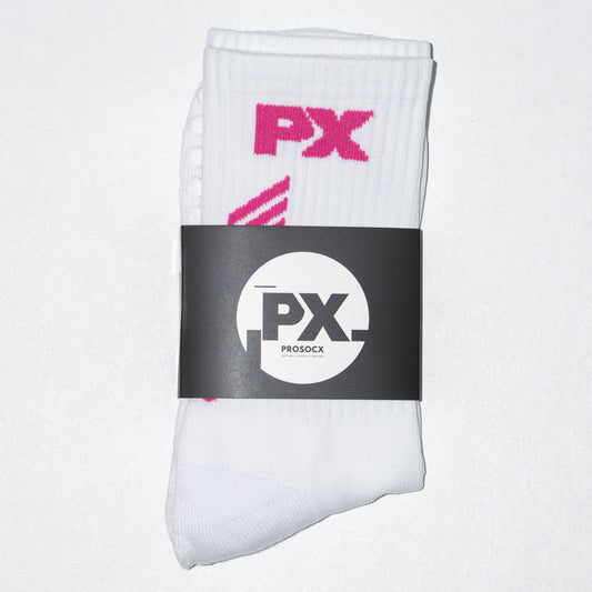 Prosocx Performance Sports Socks – White/Pink